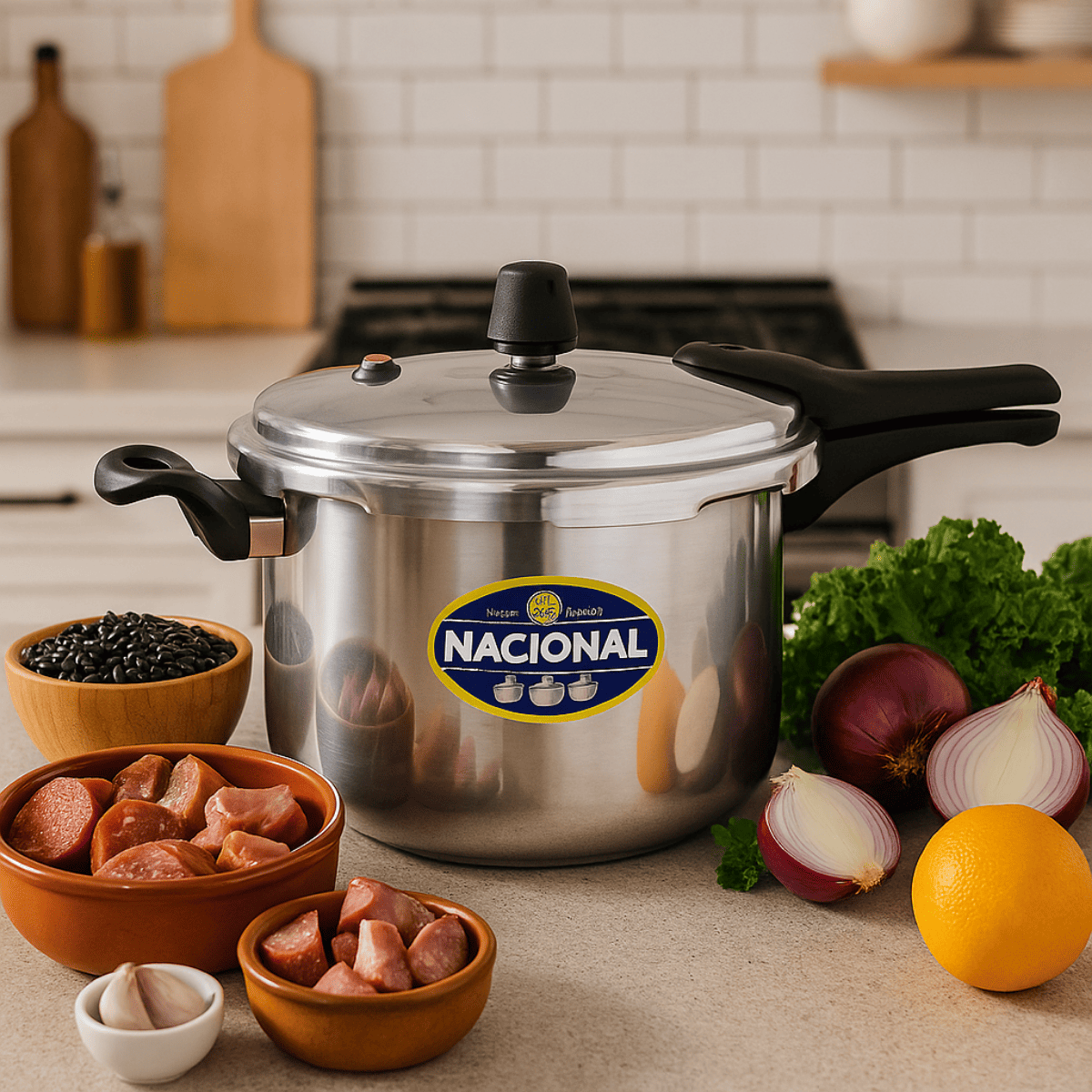 Panela pressão alumínio polido 4,5L