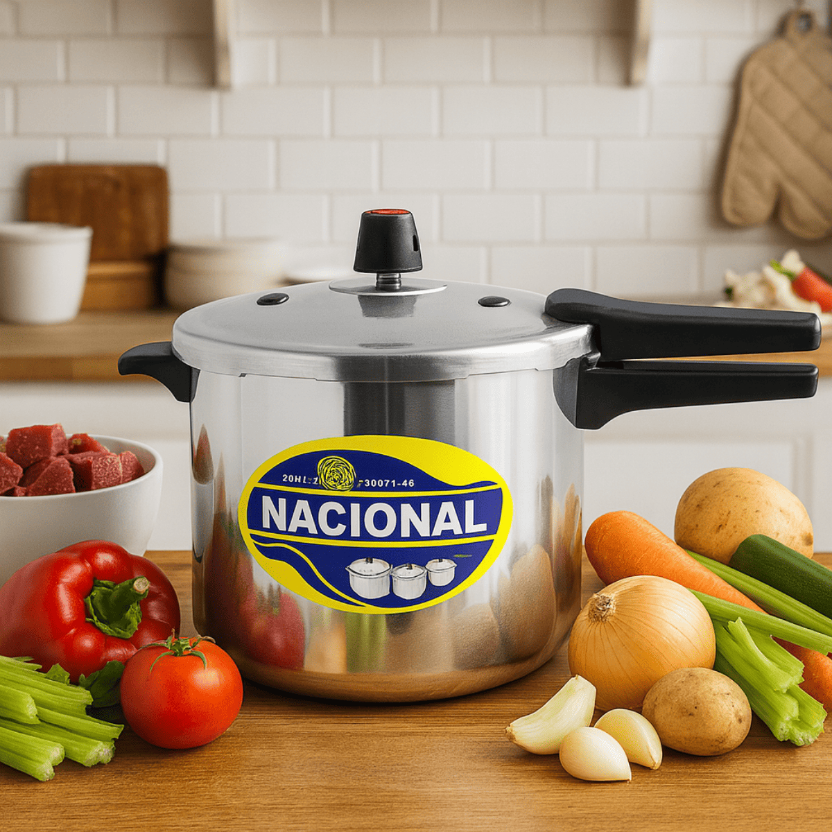 Panela pressão alumínio Polido 10litros