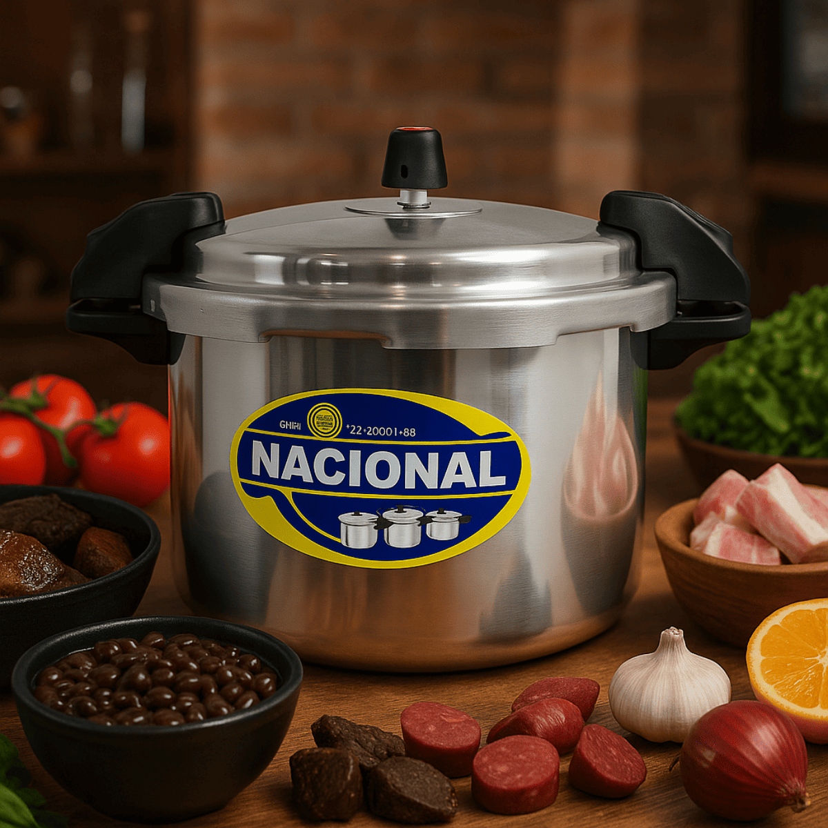 Panela pressão alumínio polido 15litros