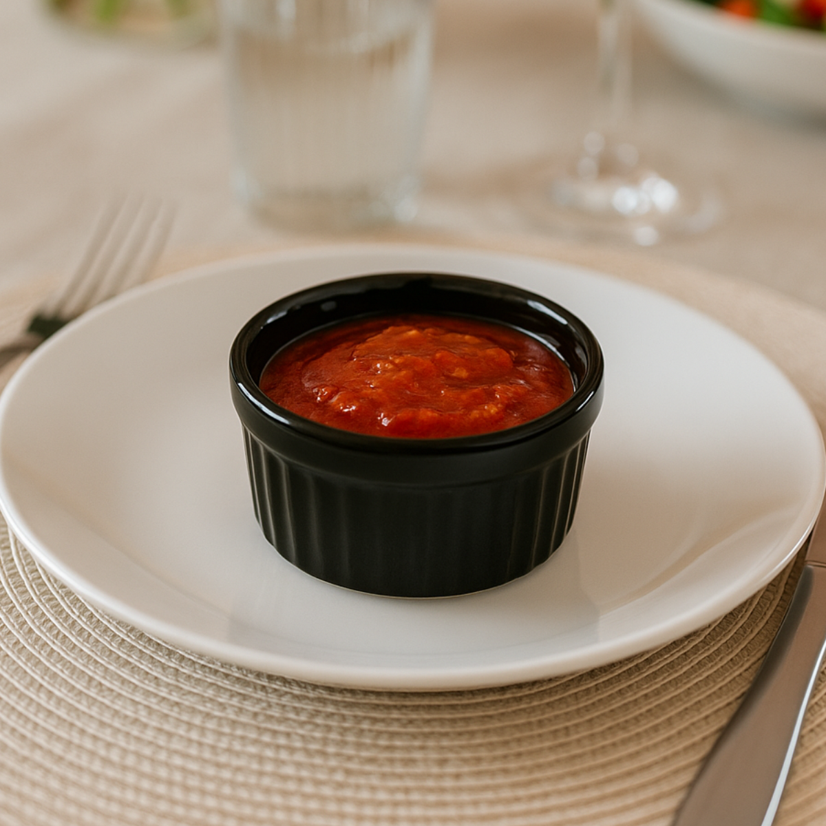 Ramequim Porcelana Preto 40ml