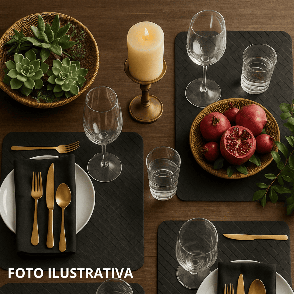 Lugar Americano Premium Preto - A Gourmet