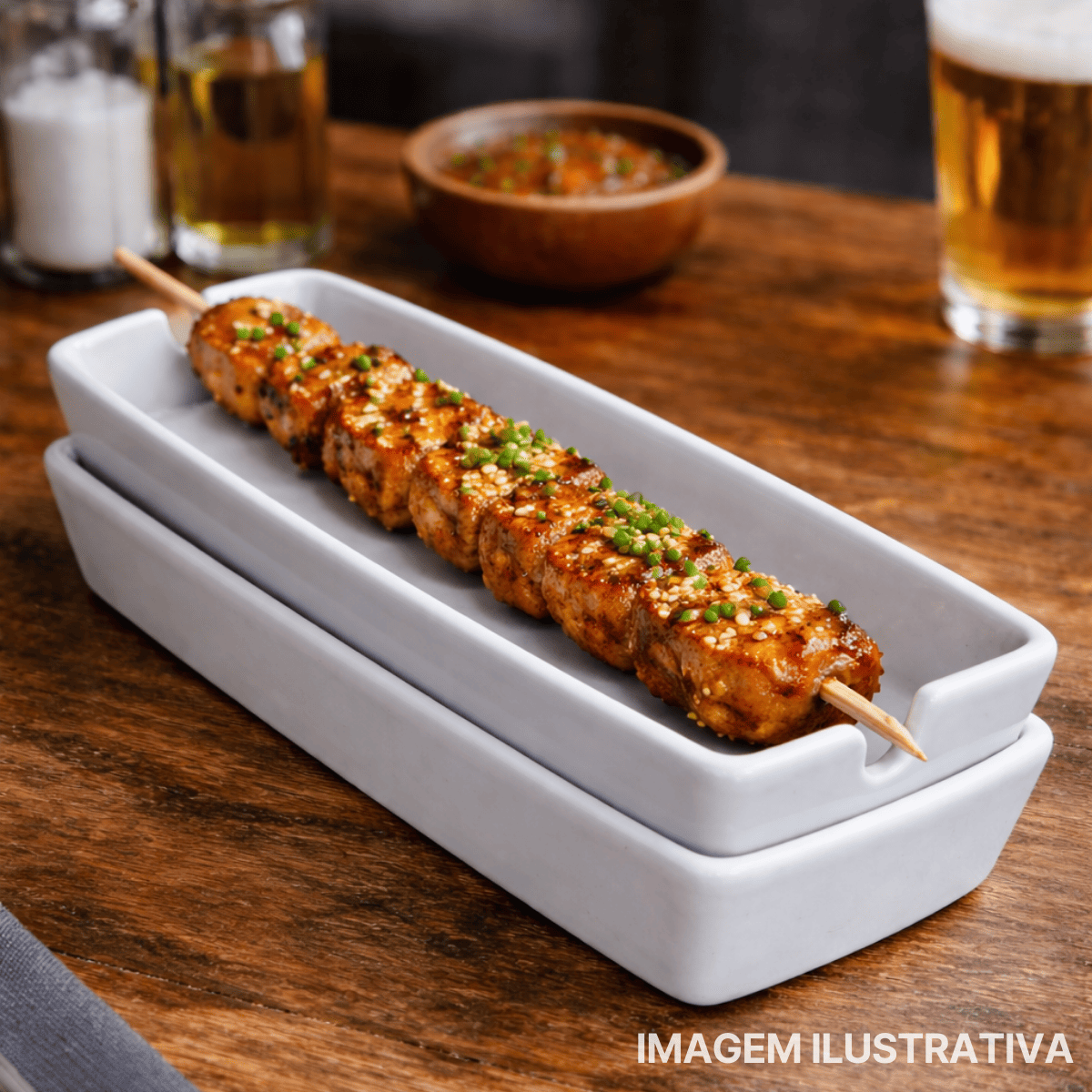 Kit 50 Porta Espeto Porcelana Com Sua Logo