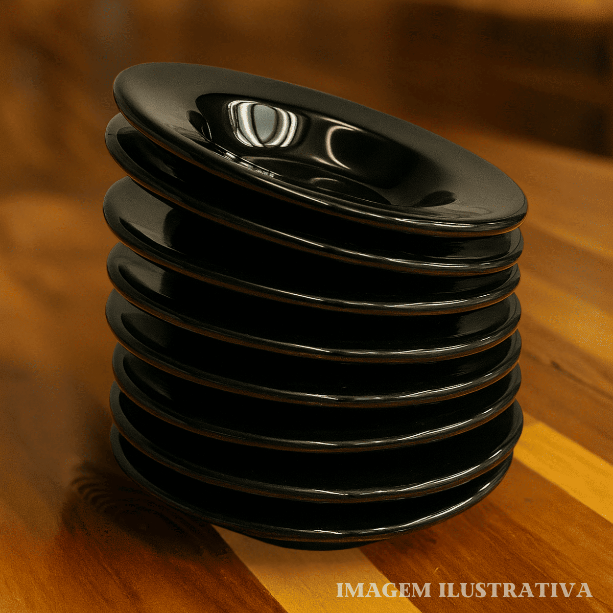 Pires Chapéu de Porcelana Preto