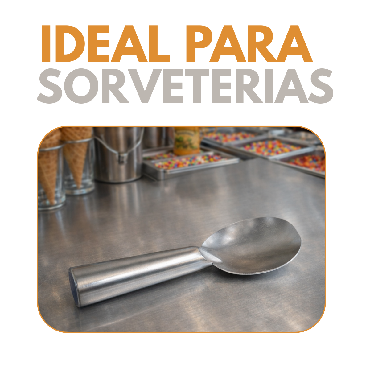 Colher Pegador de Sorvete Sorveteria Aluminio
