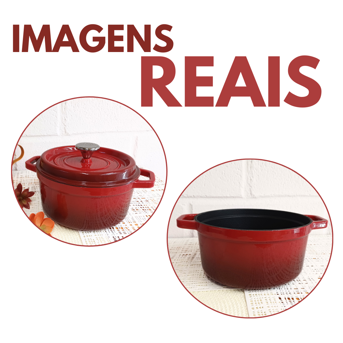 Panela Francesa Ferro Fundido 26 - Vermelha