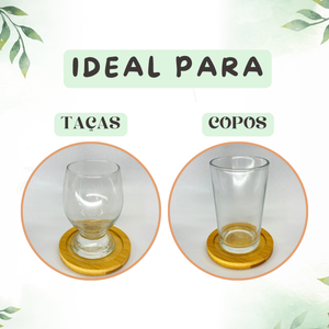 Porta Copos Redondo Bambu - A Gourmet
