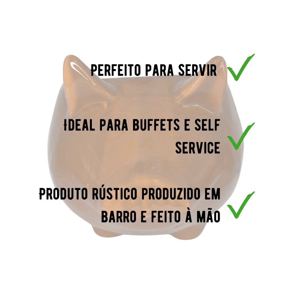 Tigela Porco Barro 1,9L Motta