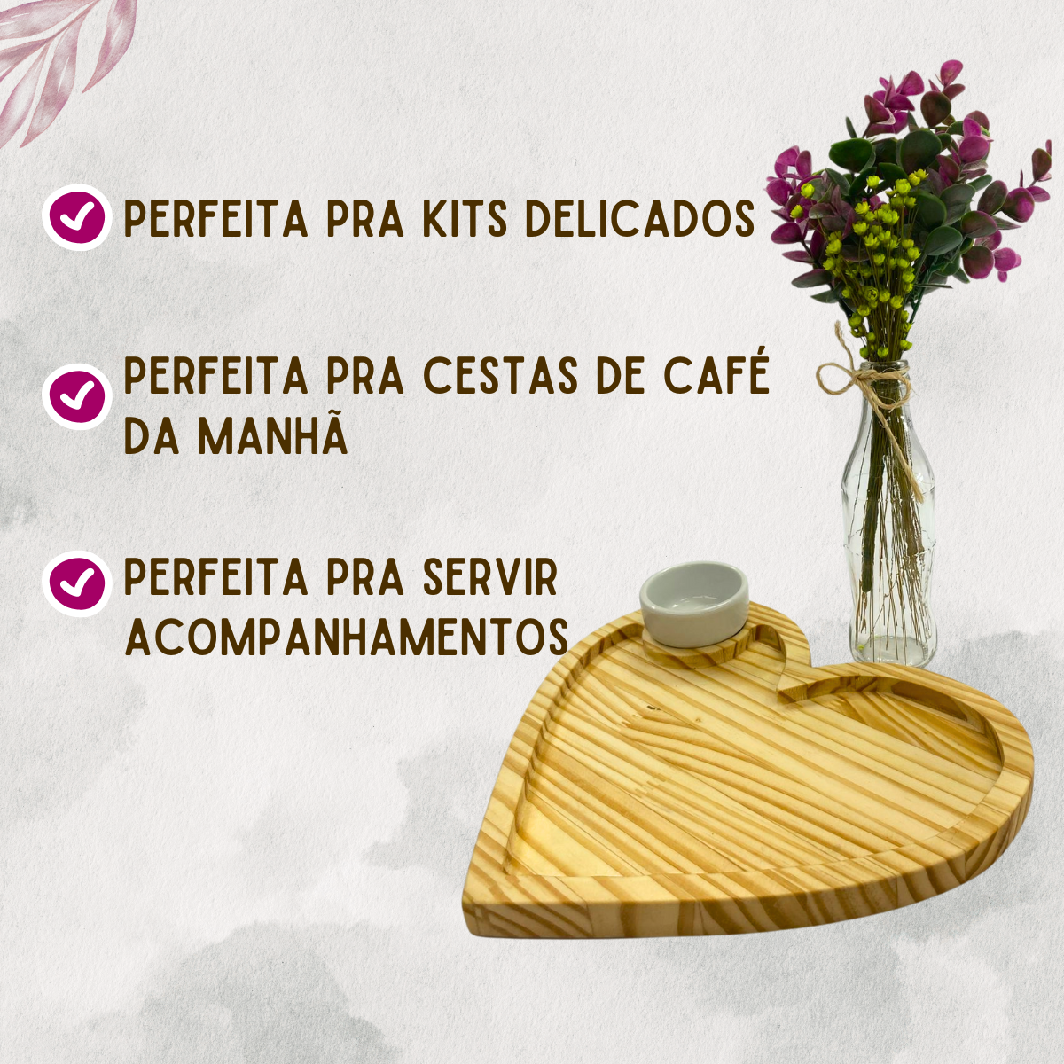 Tábua Coração Rebaixo C/ Mantegueira Porcelana - A Gourmet
