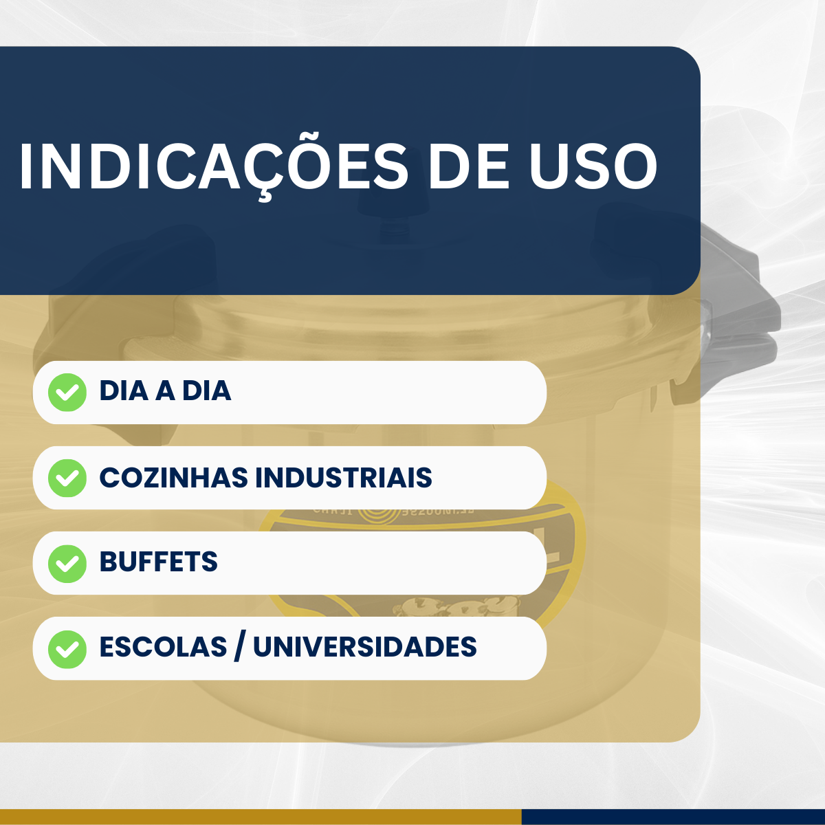 Panela pressão alumínio polido 15litros