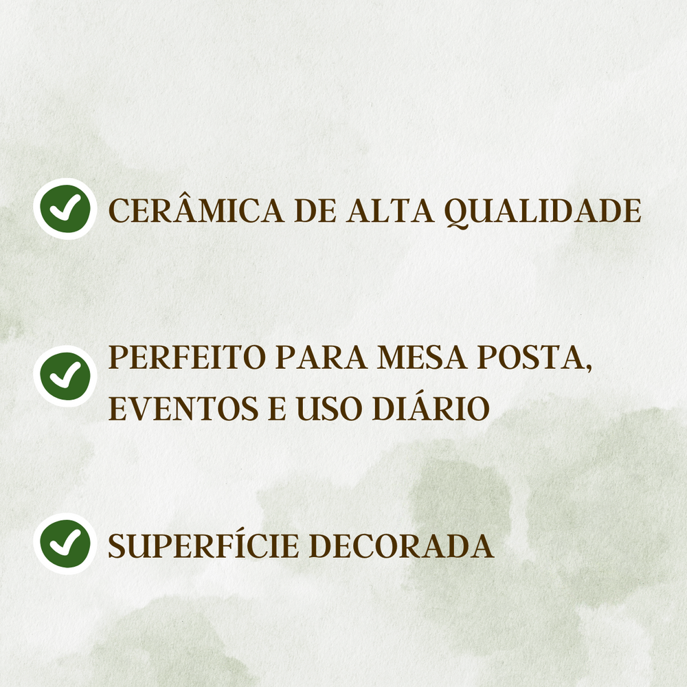 Prato Sobremesa Malaquita Cerâmica 20cm - A Gourmet