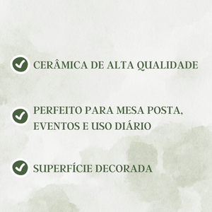 Prato Sobremesa Oasis 20cm Cerâmica - A Gourmet