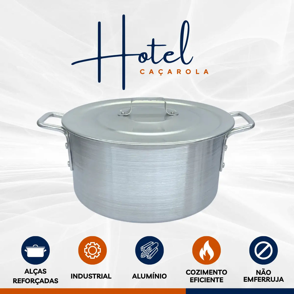 Caçarola Hotel Reta N32 Alumínio Cajamac