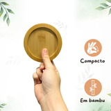 Porta Copos Redondo Bambu - A Gourmet