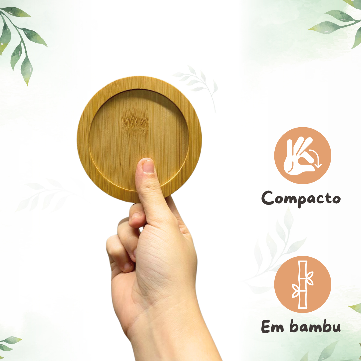 Porta Copos Redondo Bambu - A Gourmet