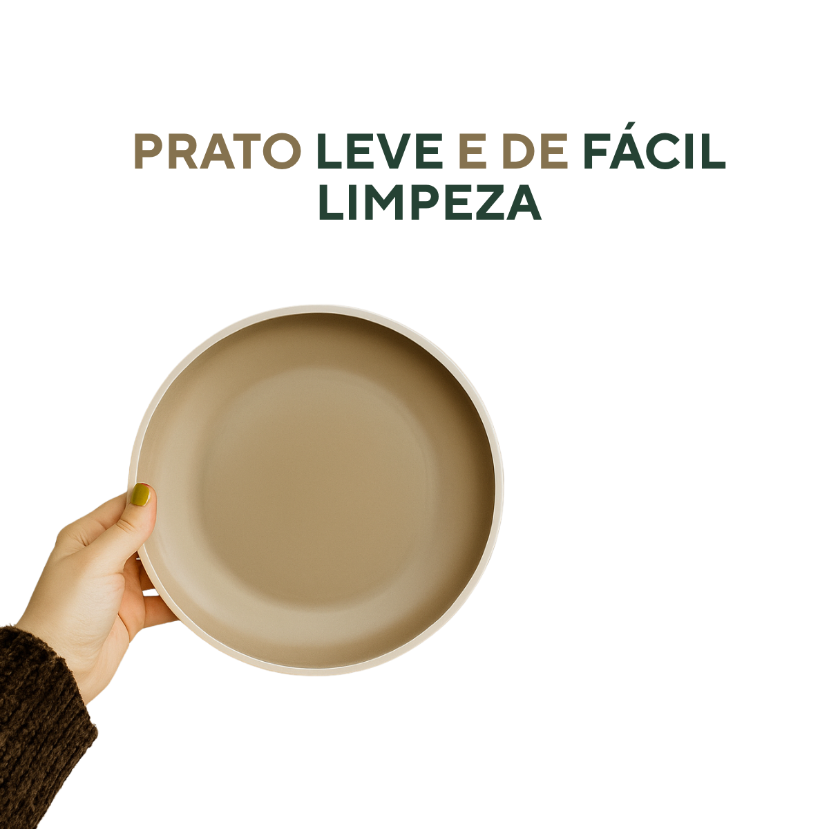 Prato Sobremesa Melamina Bege Rojemac Pratos de Sobremesa