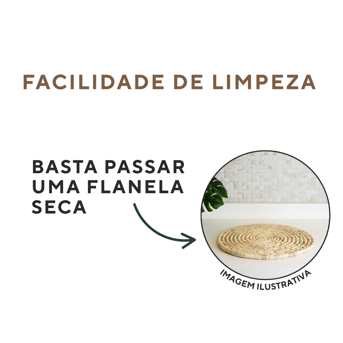 Sousplat de Fibra Natural 35cm - A Gourmet