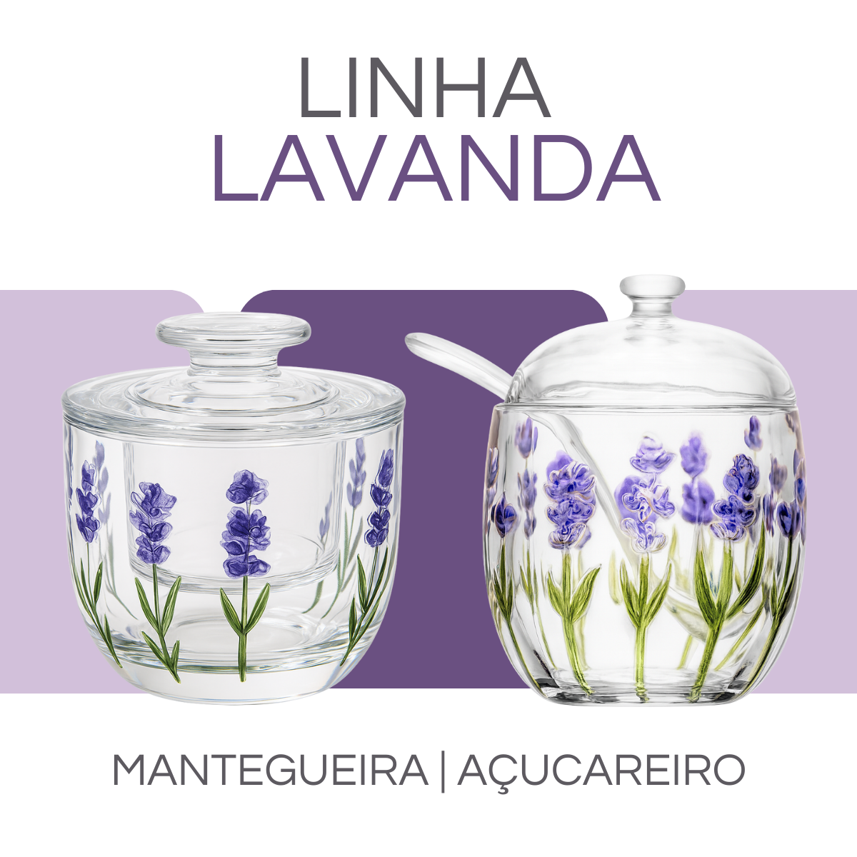 Açucareiro Lavanda vidro