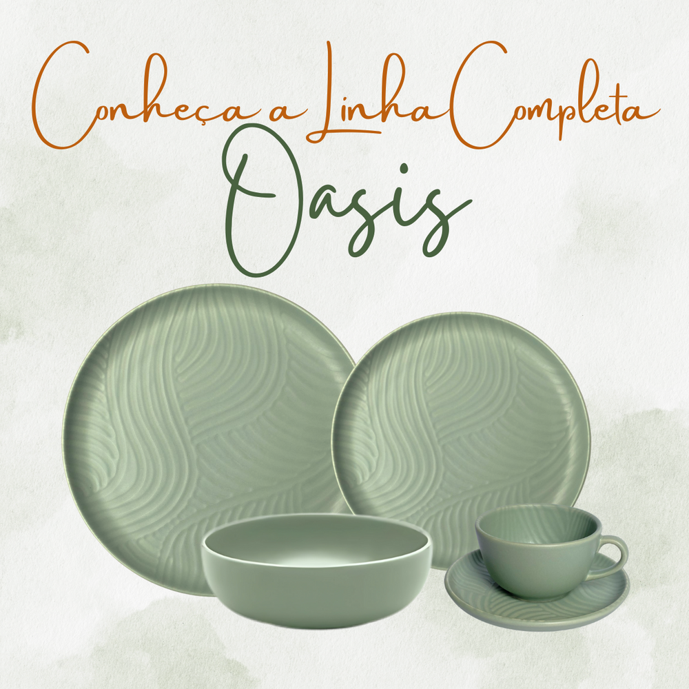 Prato Sobremesa Oasis 20cm Cerâmica - A Gourmet