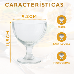 Taça Sobremesa Fiore 285ml Vidro