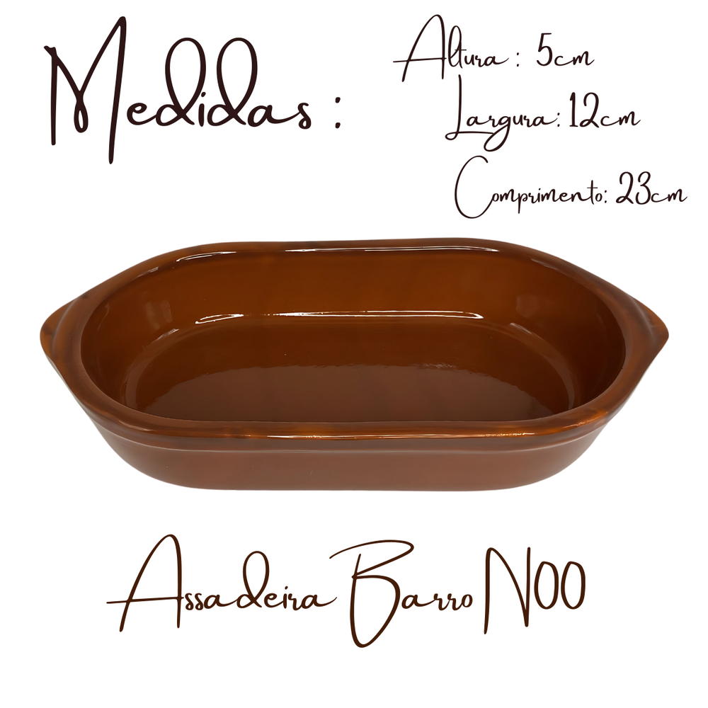 Assadeira Oval Barro N°00 - A Gourmet