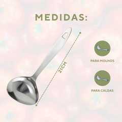 Concha Lira 25ml Aço Inox Molhos Chocolate