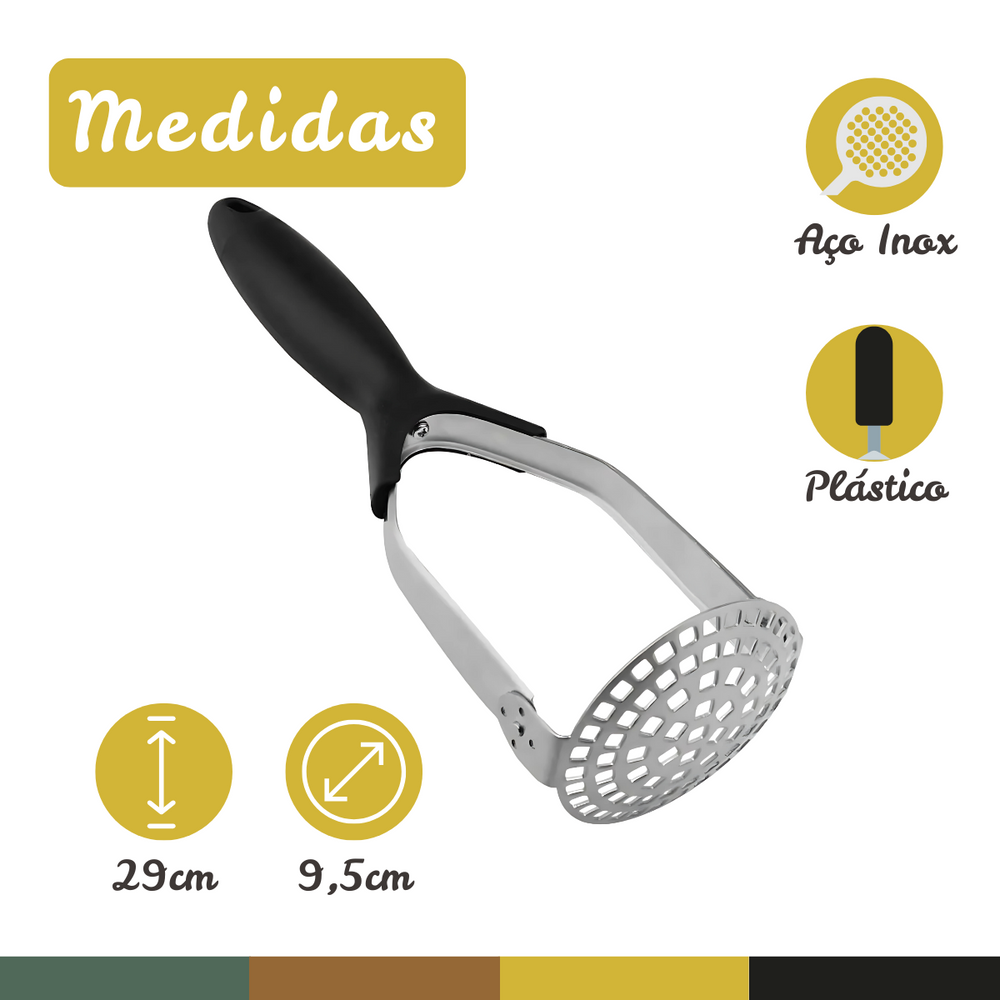 Amassador de Batatas Aço Inox - A Gourmet