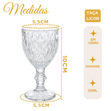 Taça Vidro Licor 50ml Diamond