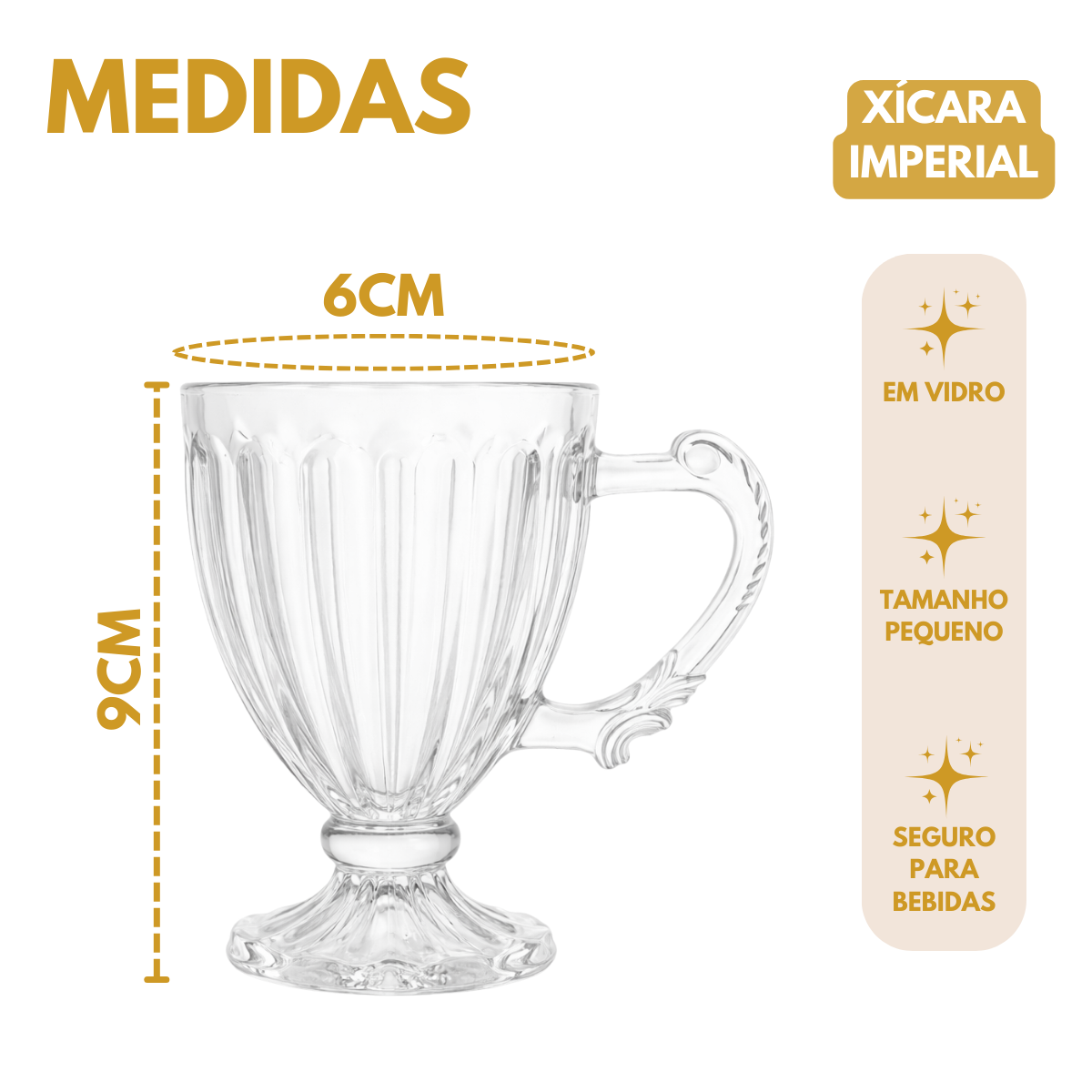 Xicara Café Imperial Vidro 100ml