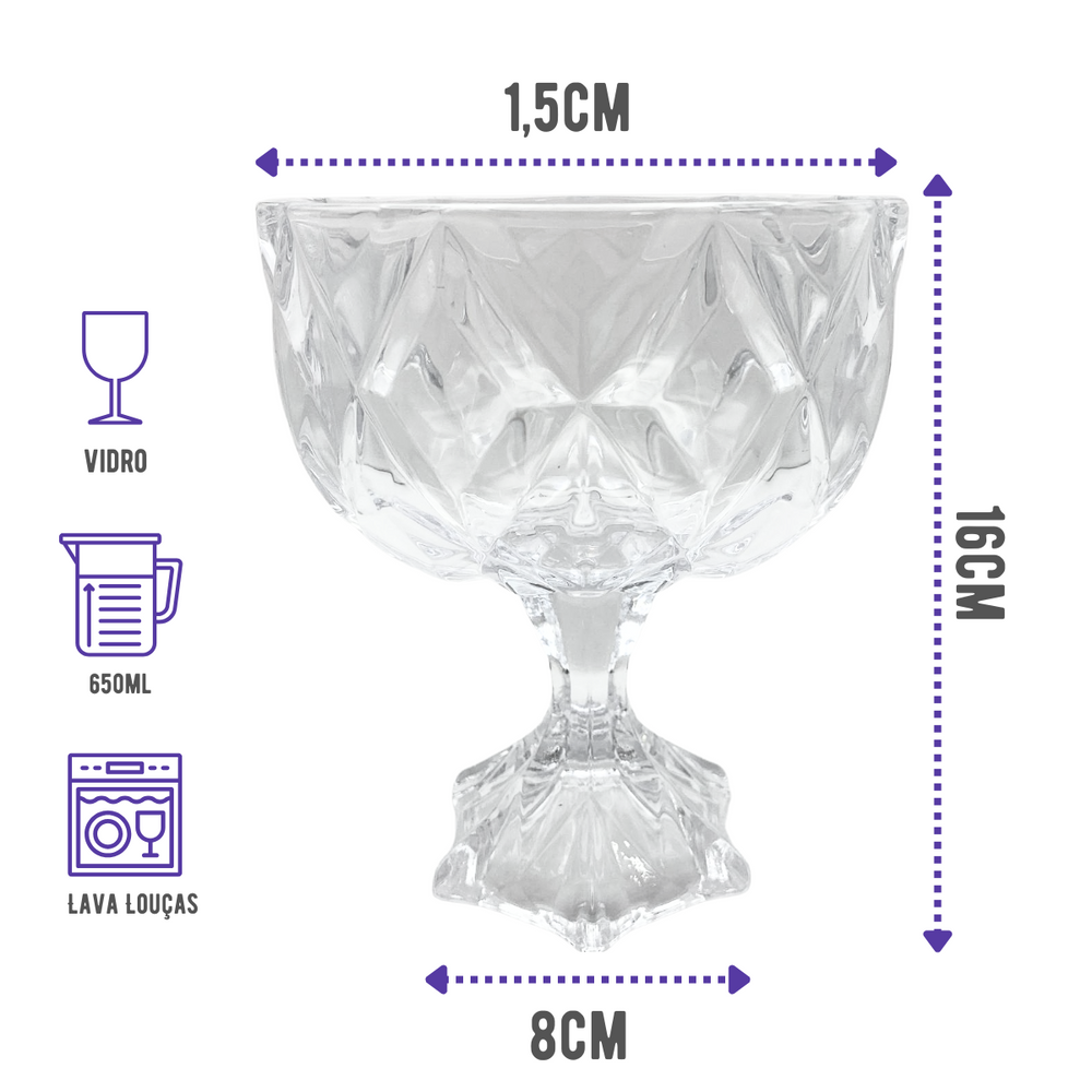 Mini Fruteira Vidro 650ml - A Gourmet