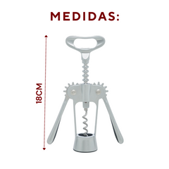 Saca Rolha 18cm Liga de Zinco Rojemac Saca Rolha