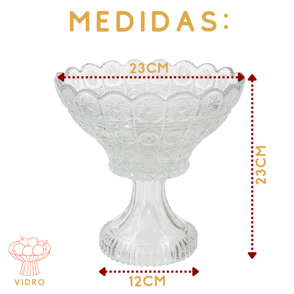 Bomboniere vidro com Pé Yagzi Bomboniere