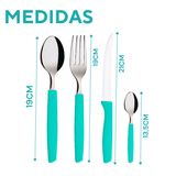 Faqueiro com caixa 24peças piemonte verde A Gourmet
