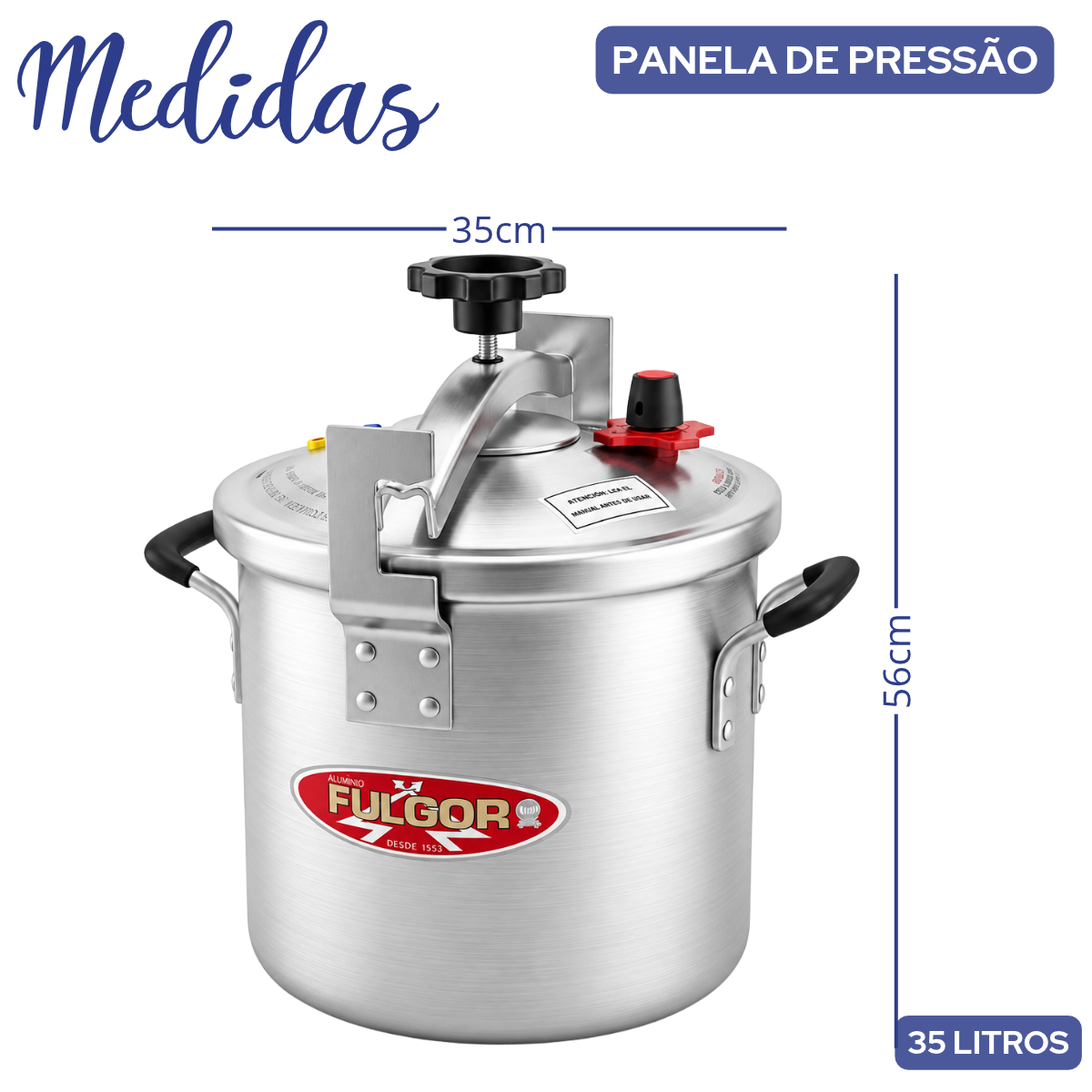 Panela de Pressão Industrial 35 Litros Fulgor Hotel Restaurante