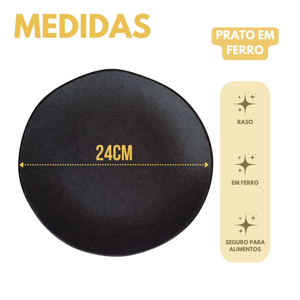 Prato Ferro Fundido 24cm