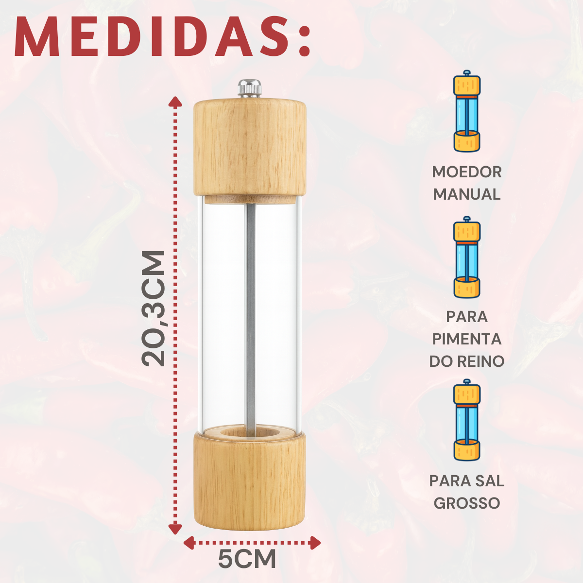 Moedor Manual bambu