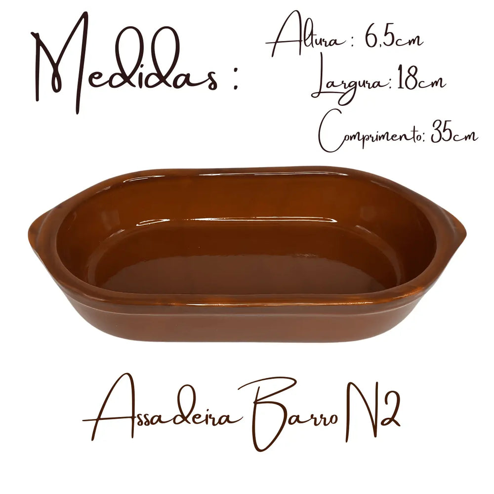 Assadeira Oval Barro N°2 Motta