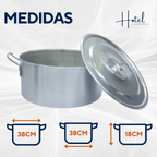 Caçarola Hotel Reta N38 Aluminio Cajamac