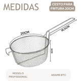 Cesto Peneira Para Frituras 20cm Arame