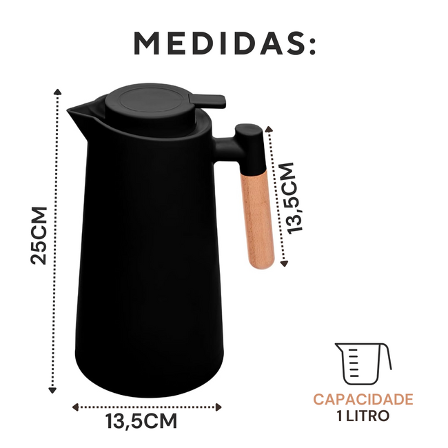 Garrafa Térmica Escandinávia Preta Main Image
