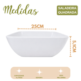 Saladeira Quadrada Melamina 4Litros