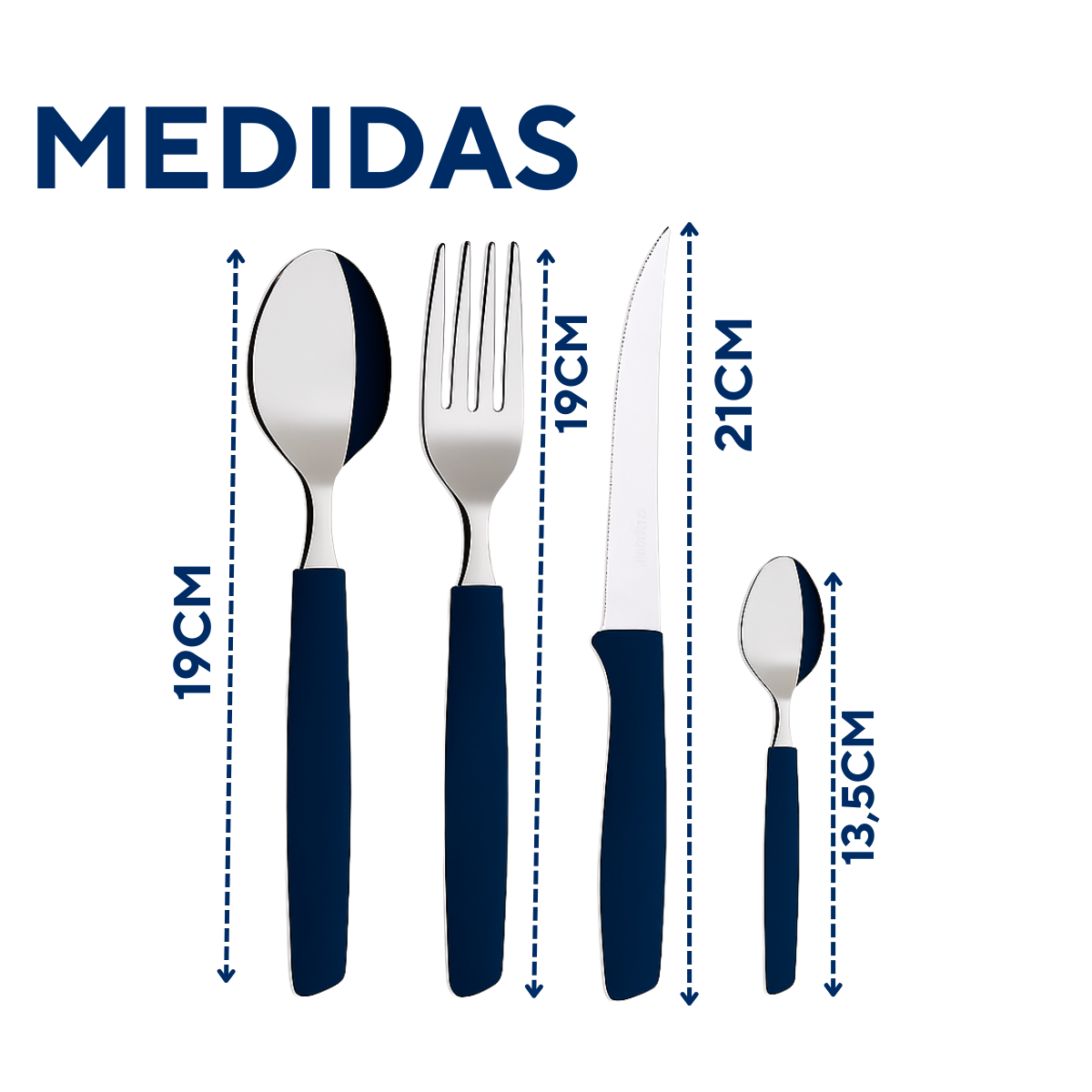 Faqueiro 24Peças com caixa Piemonte azul A Gourmet