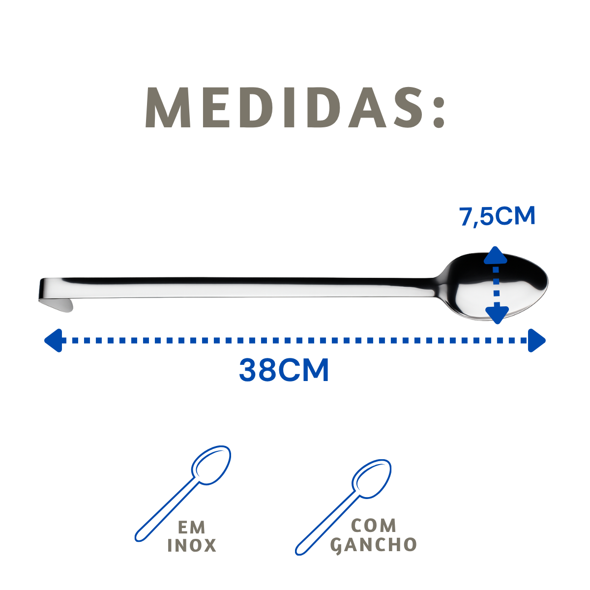 Colher Arroz Virola 38cm