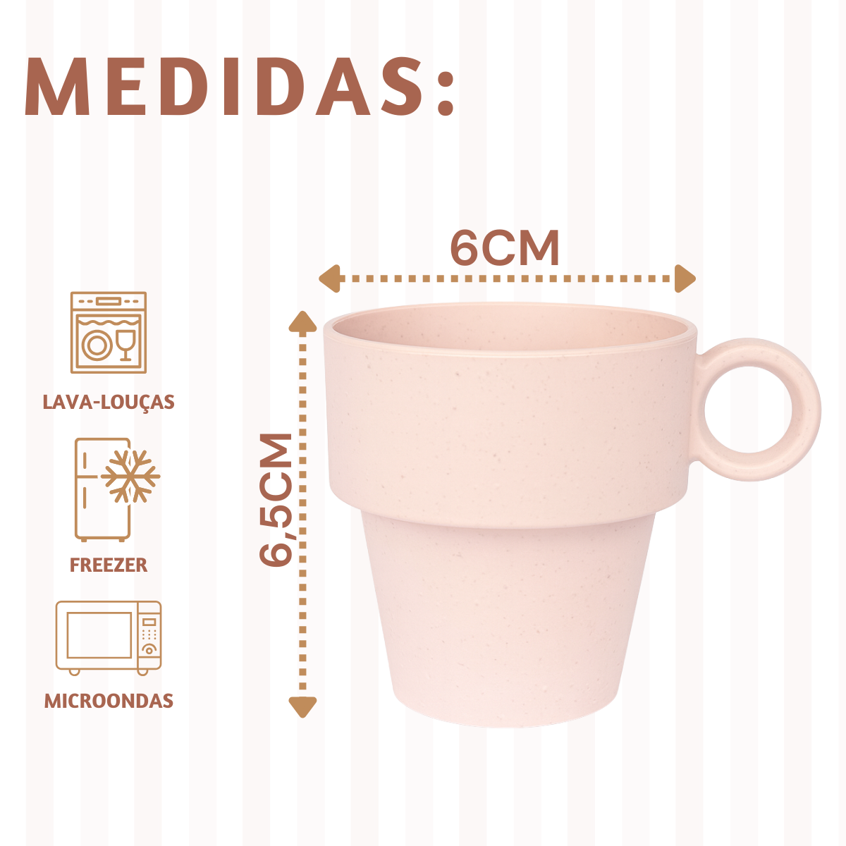 Xicara café bambu sortido 120ml