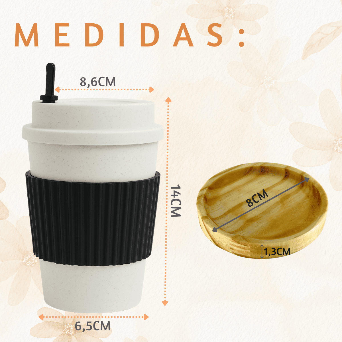 Copo starbucks 450ml bambu e pires pinus