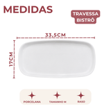 Travessa Retangular Porcelana Bistrô