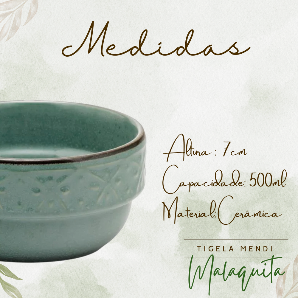 Tigela Malaquita Cerâmica 500ml - A Gourmet