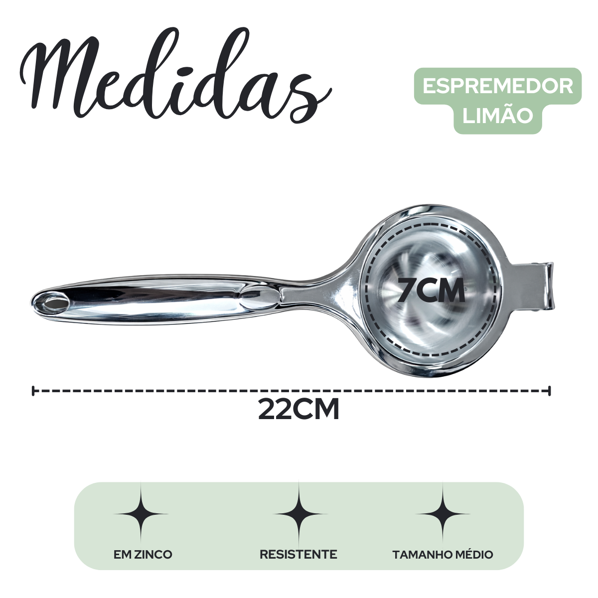 Espremedor Limão Manual Zinco