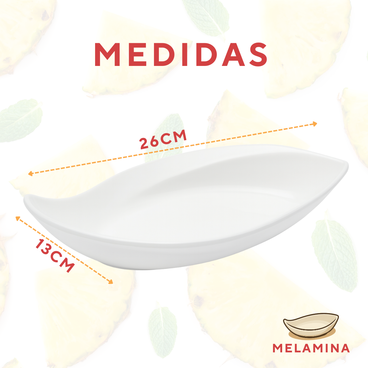 Travessa Folha 26cm em Melamina