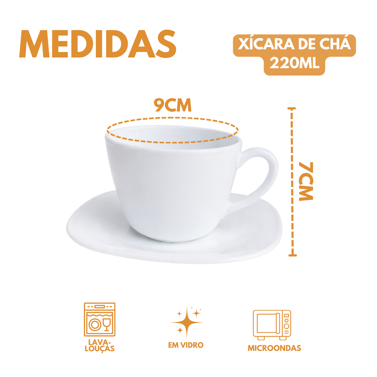 Xicara de Chá Com Pires Opaline