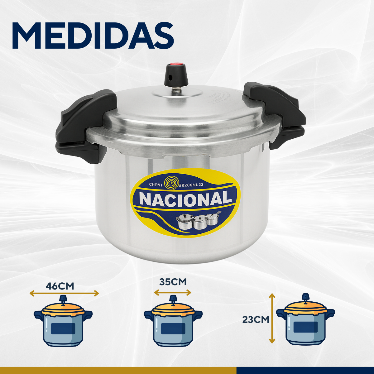 Panela pressão alumínio polido 15litros